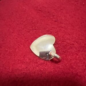 Silver 925 Heart Pendant Charm - Polished Silver Women's Jewelry